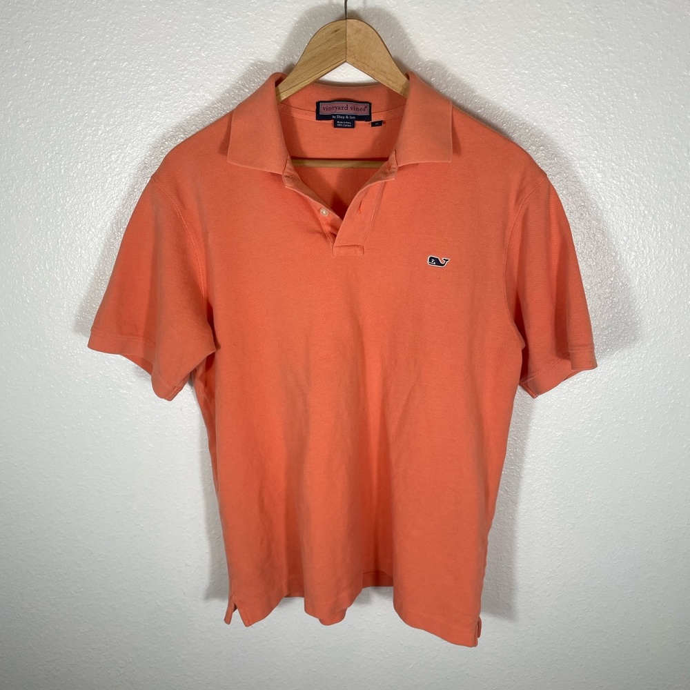 Vineyard Vines Men’s Medium Peach colored Polo Shirt - Discounted Shipping